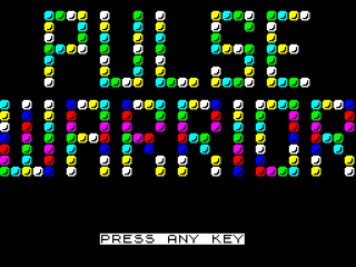 Pulse Warrior title screen for ZX Spectrum